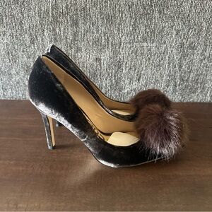 Sam Edelman Haroldson Pump Heels Women's Size 6.5 Dark Brown Event Formal Pom
